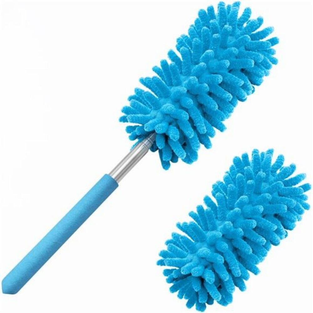 Microfiber duster with extendable pole washable dusting brush for home car